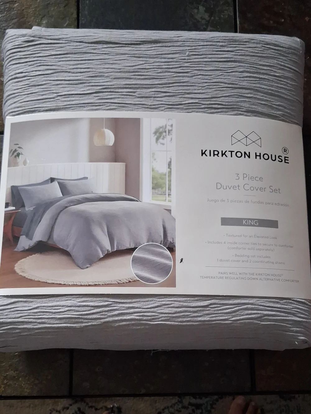 Kirkton House King Duvet Cover Set - Light Gray